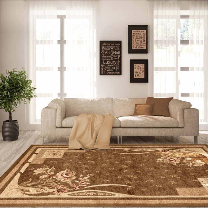 Ruban Modern Minimalist Floral Indoor Large Area Rugs or Runner Rug