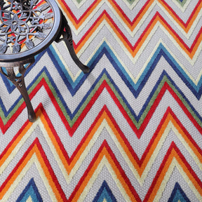 Acacia Geometric Zigzag Area Rug Modern Indoor Outdoor Rugs