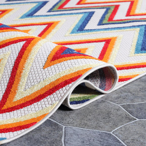 Acacia Geometric Zigzag Area Rug Modern Indoor Outdoor Rugs