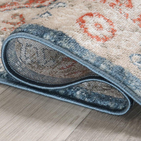 Rustic Distressed Geometric Design Indoor Area Rug