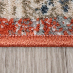 Rustic Distressed Geometric Design Indoor Area Rug