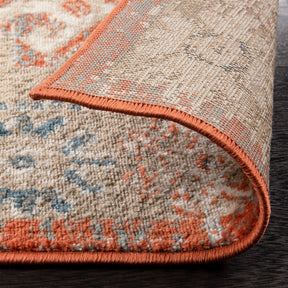 Rustic Distressed Geometric Design Indoor Area Rug