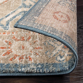 Rustic Distressed Geometric Design Indoor Area Rug