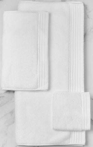Egyptian Cotton Hand/Wash Towel Set of 4 - White Luxurious 600 GSM Towels Set