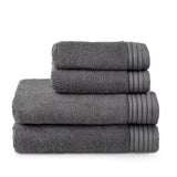 Egyptian Cotton Hand/Wash Towel Set of 4-Dark Gray Heavyweight 600 GSM Luxury