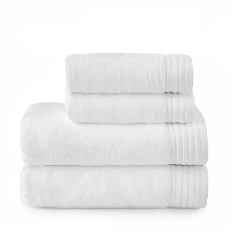 Egyptian Cotton Hand/Wash Towel Set of 4 - White Luxurious 600 GSM Towels Set