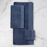 Egyptian Cotton Hand/Wash Towel Set of 4 - Blue Egyptian Cotton Hand/Wash Towels
