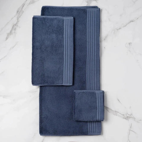 Egyptian Cotton Hand/Wash Towel Set of 4 - Blue Egyptian Cotton Hand/Wash Towels