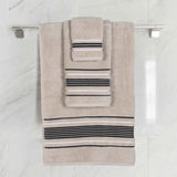Sadie Zero Twist Cotton Solid Absorbent 3 Piece Towel Set