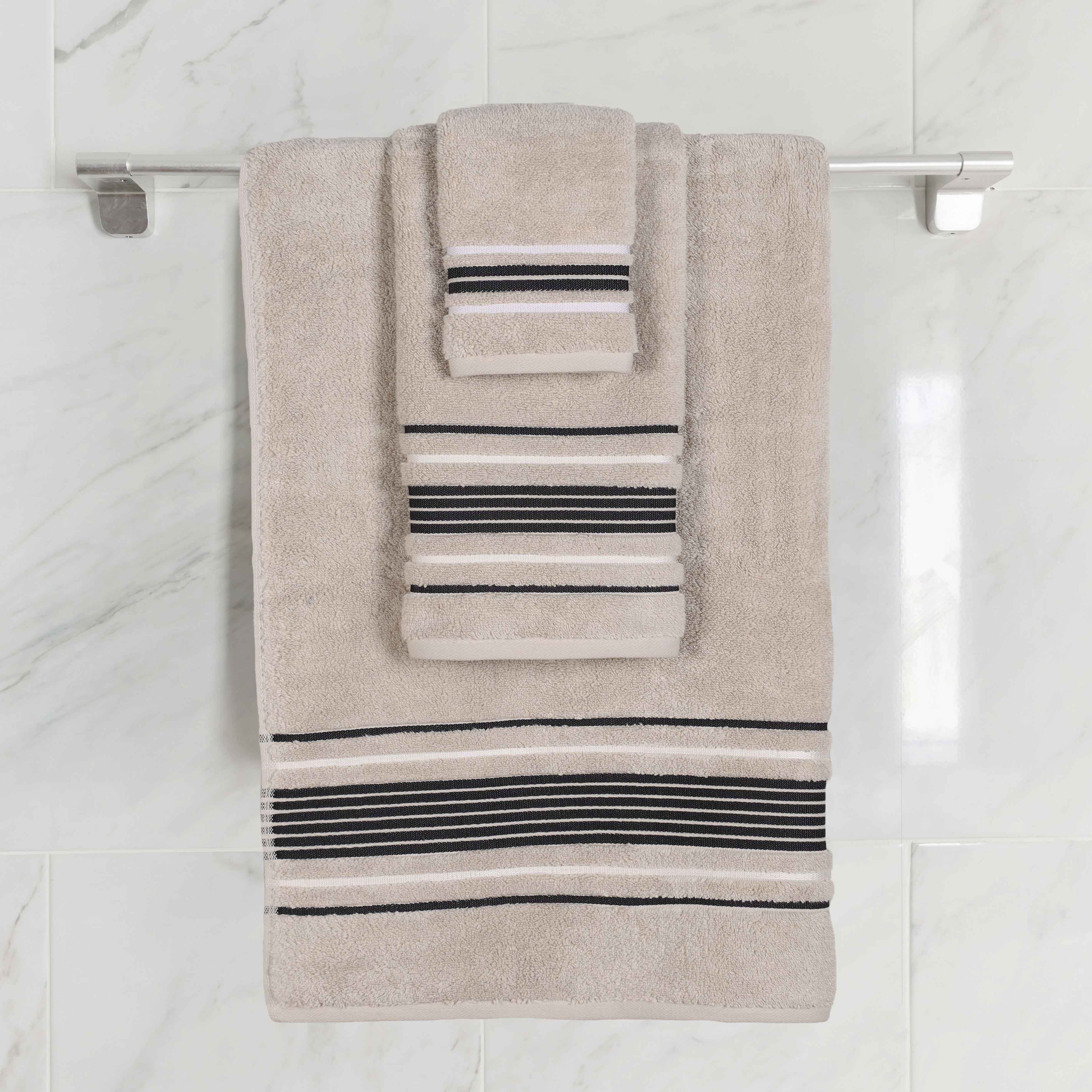 Sadie Zero Twist Cotton Solid Absorbent 3 Piece Towel Set