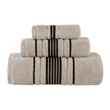 Sadie Zero Twist Cotton Solid Absorbent 3 Piece Towel Set