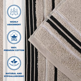 Sadie Zero Twist Cotton Solid Absorbent 3 Piece Towel Set