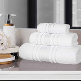 Sadie Zero Twist Cotton Solid Absorbent 3 Piece Towel Set