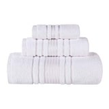 Sadie Zero Twist Cotton Solid Absorbent 3 Piece Towel Set