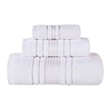 Sadie Zero Twist Cotton Solid Absorbent 3 Piece Towel Set