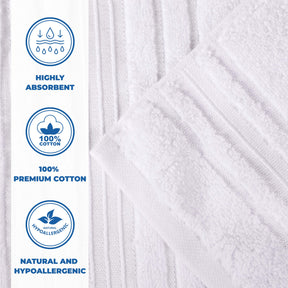 Sadie Zero Twist Cotton Solid Absorbent 3 Piece Towel Set