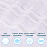 Sadie Zero Twist Cotton Solid Absorbent 3 Piece Towel Set