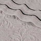 Sadie Zero Twist Cotton Solid and Jacquard Floral Bath Sheet Set of 2