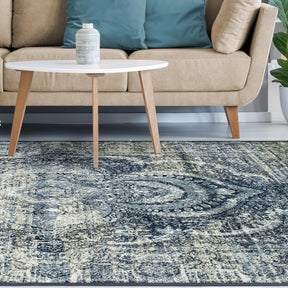 Salford Vintage Abstract Medallion Plush Indoor Area Rug Or Runner