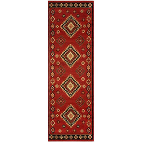 Santa Fe Geometric Floral Ikat Indoor Area Rug Or Runner Rug