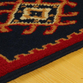 Santa Fe Geometric Floral Ikat Indoor Area Rug Or Runner Rug
