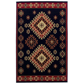 Santa Fe Geometric Floral Ikat Indoor Area Rug Or Runner Rug