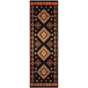 Santa Fe Geometric Floral Ikat Indoor Area Rug Or Runner Rug