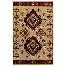 Santa Fe Geometric Floral Ikat Indoor Area Rug Or Runner Rug