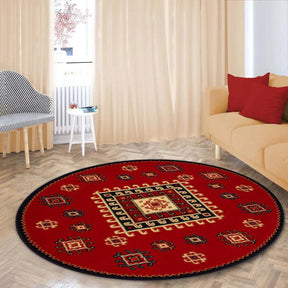 Santa Fe Geometric Floral Ikat Indoor Area Rug Or Runner Rug