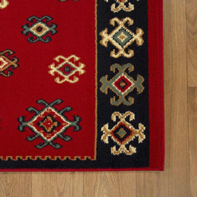 Santa Fe Geometric Floral Ikat Indoor Area Rug Or Runner Rug
