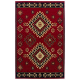 Santa Fe Geometric Floral Ikat Indoor Area Rug Or Runner Rug
