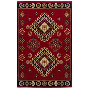 Santa Fe Geometric Floral Ikat Indoor Area Rug Or Runner Rug