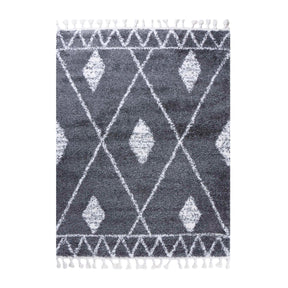 Serafina Boho Tribal Geometric Indoor Shag Area Rug with Tassels