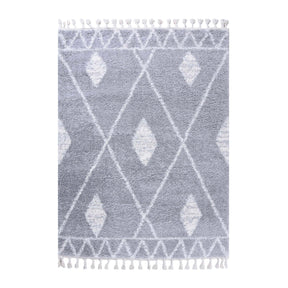 Serafina Boho Tribal Geometric Indoor Shag Area Rug with Tassels
