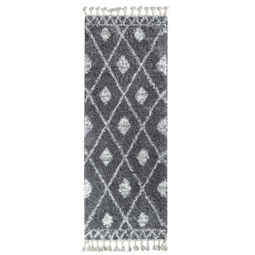 Serafina Boho Tribal Geometric Indoor Shag Area Rug with Tassels