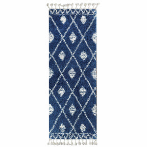 Serafina Boho Tribal Geometric Indoor Shag Area Rug with Tassels