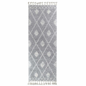Serafina Boho Tribal Geometric Indoor Shag Area Rug with Tassels