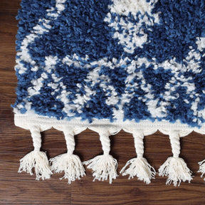 Serafina Boho Tribal Geometric Indoor Shag Area Rug with Tassels