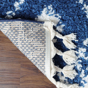 Serafina Boho Tribal Geometric Indoor Shag Area Rug with Tassels