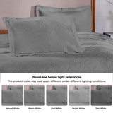 Lightweight Cotton Bedspread Sets 3-Piece Serenity Wedding Ring Jacquard Matelassé