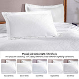 Lightweight Cotton Bedspread Sets 3-Piece Serenity Wedding Ring Jacquard Matelassé