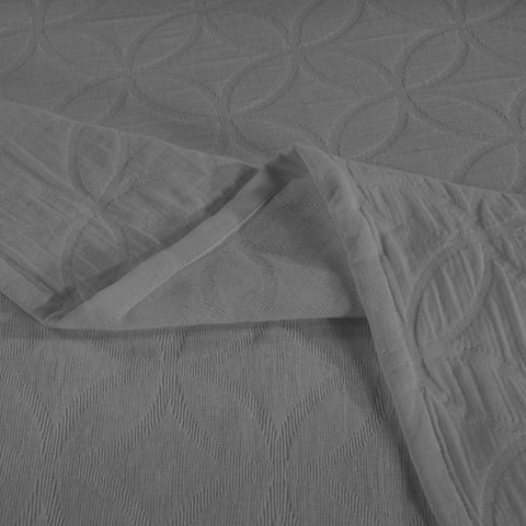 Lightweight Cotton Bedspread Sets 3-Piece Serenity Wedding Ring Jacquard Matelassé