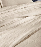 Lightweight Cotton Bedspread Sets 3-Piece Serenity Wedding Ring Jacquard Matelassé