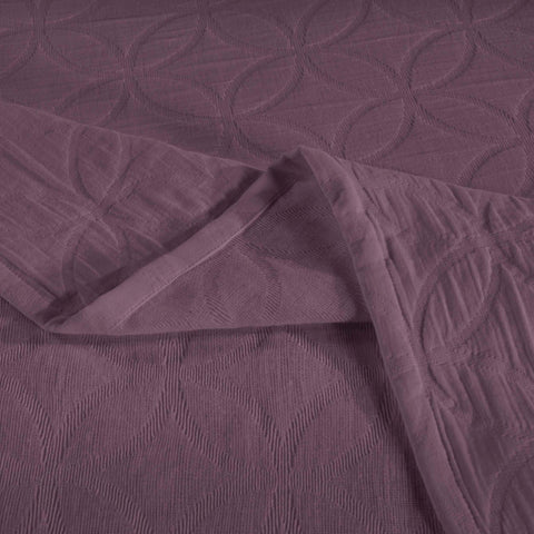 Lightweight Cotton Bedspread Sets 3-Piece Serenity Wedding Ring Jacquard Matelassé