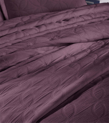 Lightweight Cotton Bedspread Sets 3-Piece Serenity Wedding Ring Jacquard Matelassé