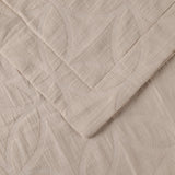 Lightweight Cotton Bedspread Sets 3-Piece Serenity Wedding Ring Jacquard Matelassé