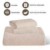 Lightweight Cotton Bedspread Sets 3-Piece Serenity Wedding Ring Jacquard Matelassé