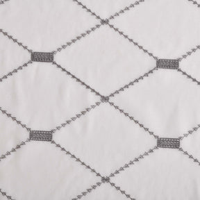 Sheer Modern Diamond Lattice Grommet Curtain Panels Set of 2