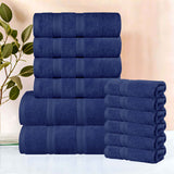 Smart Dry Zero Twist Cotton Medium Weight 12 Piece Assorted Towel Set