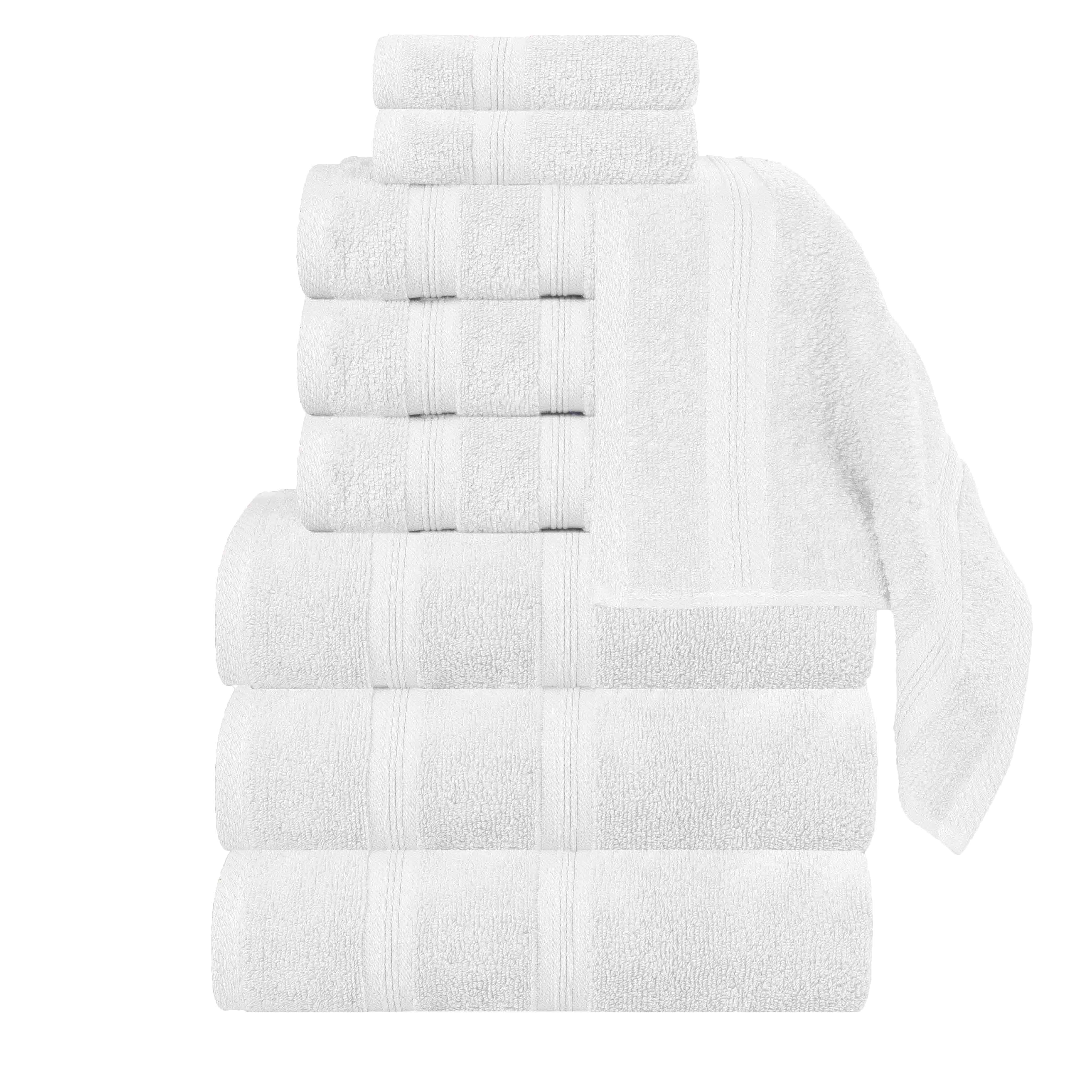 Smart Dry Zero Twist Cotton Medium Weight 9 Piece Assorted Towel Set